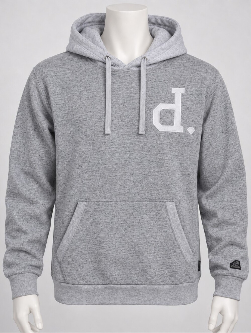 Diamond Supply Co. Two-Tone Grey Hoodie Size S Streetwear Skate